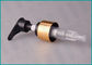 28/410 Shiny Gold Lotion Pump Dispenser Tipe Up Down Lock Dengan Aktuator Hitam