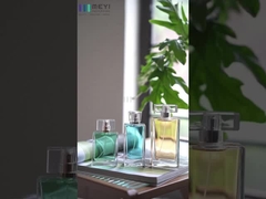 3.4 Oz Isi ulang Botol Parfum Kuadrat Kosong Emas Perak Tidak Tertumpah