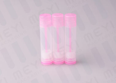 Merah Muda 5g Tabung Lip Balm / Plastik Tabung Lip Gloss BPA Gratis Dan Bersih