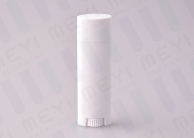 4.5g Putih PP Bentuk Oval Tabung Lipstik Kosong Dengan Pencetakan Silkscreen