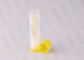Kuning 0,15 OZ PP Lucu Putaran Tabung Chapstick Kosong Ukuran Kecil Untuk Penggunaan Sehari-hari