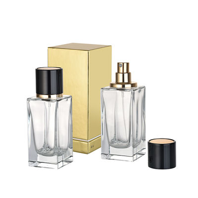 Logo Custom Bottle Perfume Packaging Glass Spray Pump Berbagai Warna Bentuk Parfum/Kosmetik 30/50/100ml