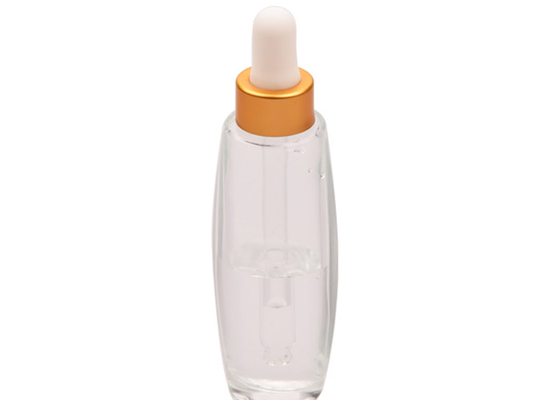 18/400 30ml 1 Oz Botol Penetes Kaca Bening Wadah Lengan Silikon