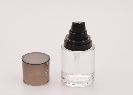 18/400 40 Ml Toples Kaca Dengan Tutup FDA Botol Kaca Bulat Kecil
